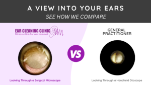 Comparison of the view into the ear by ear Cleaning Clin and with your GP